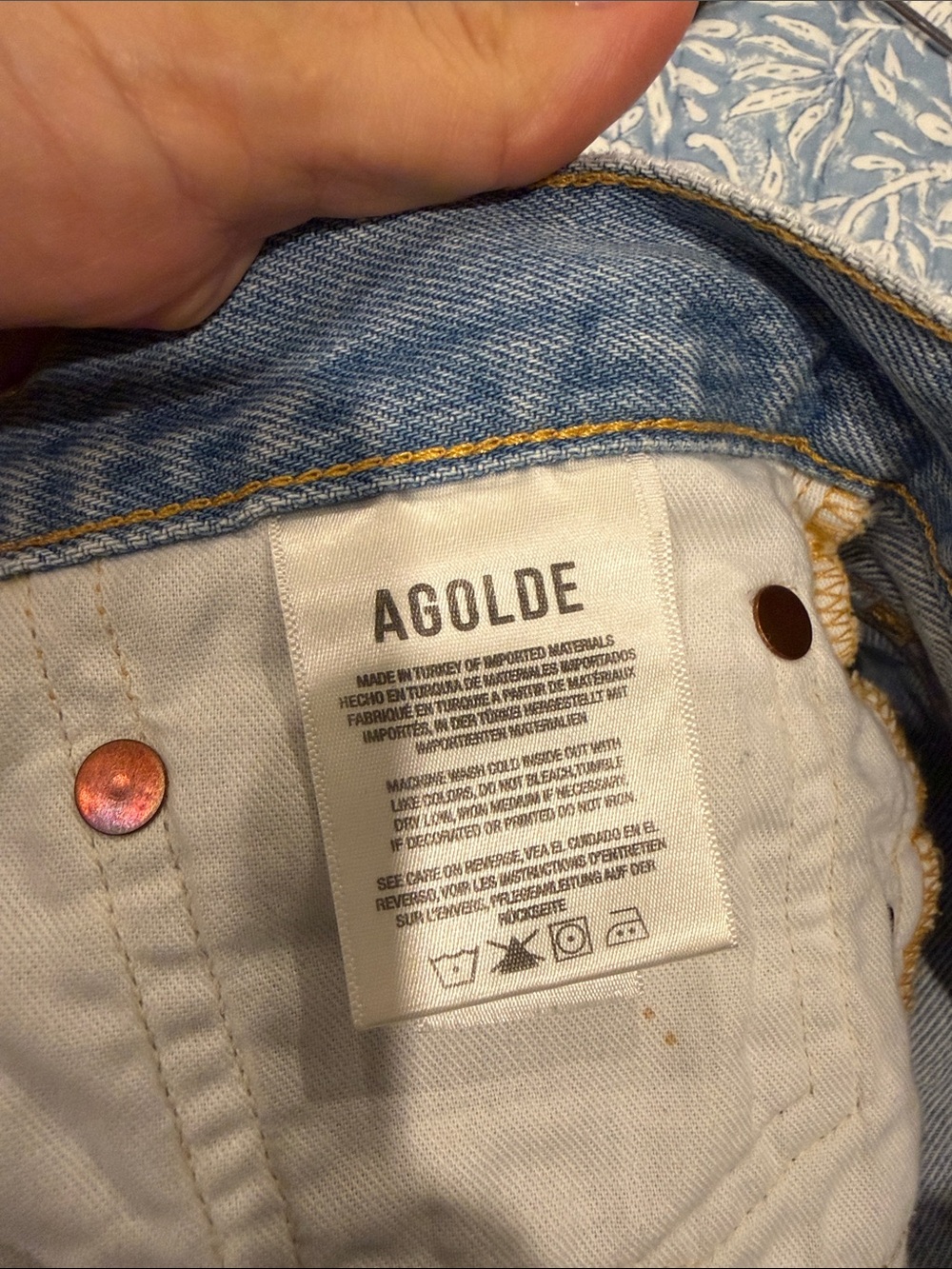 Agolde Parker Light Wash Distressed Denim Cutoff Shorts - Picture 5 of 7